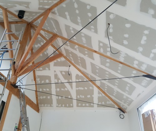 entreprise david renovation immobiliere coueron sautron le pellerin nantes centre placo peinture decoration echafaudage blanc haut plafond bandes