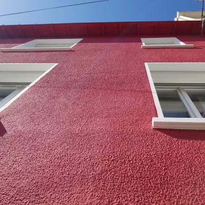 coueron peinture ravalement nantes chalatres entreprise david renovation immobiliere coueron cassis rouge vif  rénovation